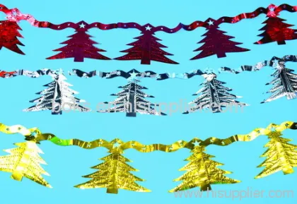 Plastic Christmas Tinsel Foil Streamer Decorations 
