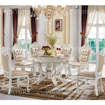European Pearl White Luxury Fashion Factory Classic Leather Dining Chairs
