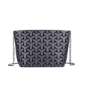 New matte geometric rhomboid chain bag grid single shoulder diagonal span bag