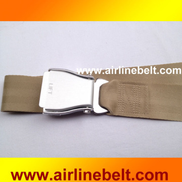 Khaki Airplane Aircraft Buckle Seat Belt