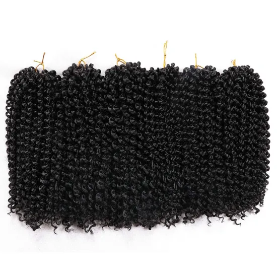 18Inch Crochet Hair Jerry Curly  Synthetic Crochet Braiding Hair Extension Kinky Curly Black Brown Ombre  Braids Passion Twist