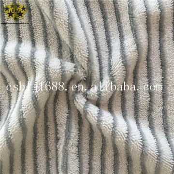 White And Grey Color Stripe Microfiber Twisted Pile Yarn Dyea Mop Heads Mop Replacement Pads Fabric With Hard Wire