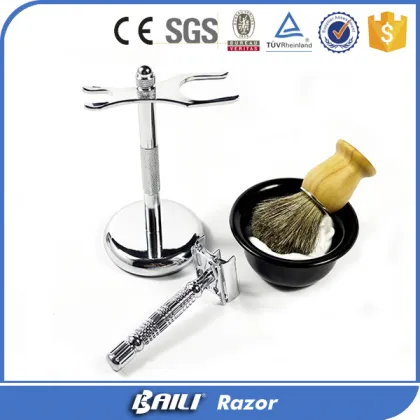 shaving razor Kit including shaving bowl foam brush