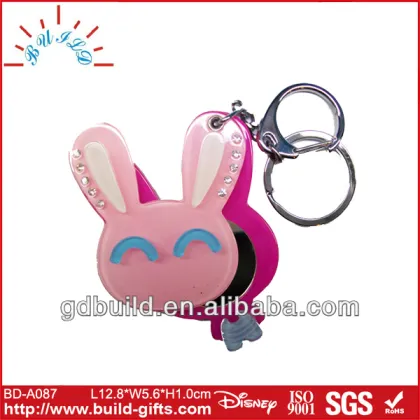 acrylic Skullcandy cosmetic mirror keychain