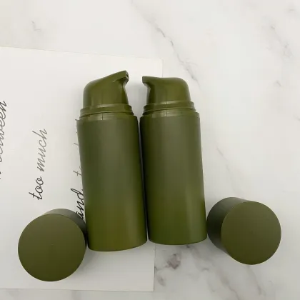 Custom Green PP Plastic Cosmetic Lotion Bottle 50ml