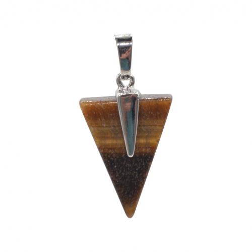 Semi Precious Gemstone Triangle Pendant Healing Chakra Triangle Charms for Jewelry Making