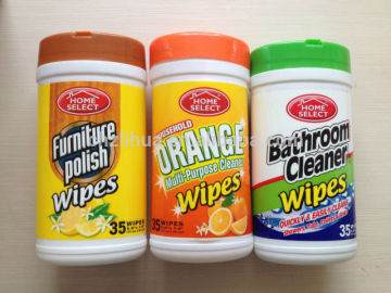 Antibacterial household bathroom cleaning wet wipes