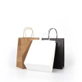 Portable Kraft Paper Bag Högklassig anpassad enkel shopping