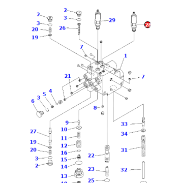 KOMATSU WA470-6 LOADER RELIEF VALVE 421-43-48640