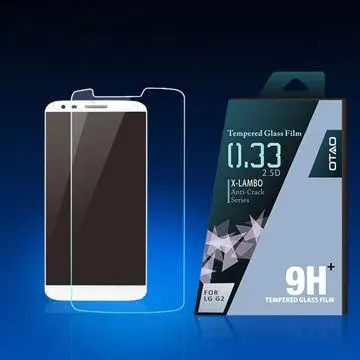 2.5D 9H hardness 0.3mm tempered-glass screen protective film for LG G2