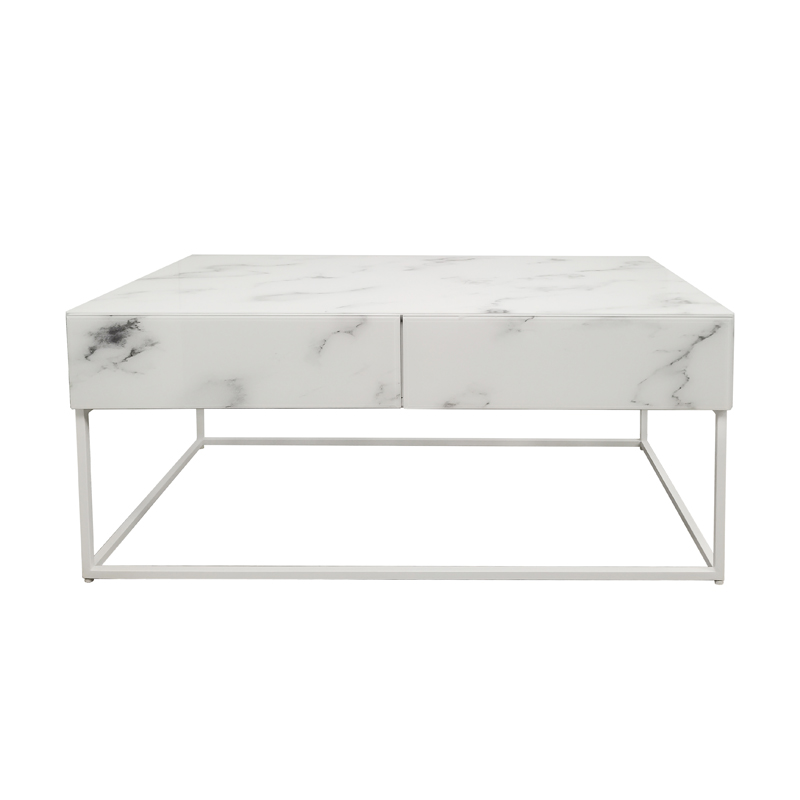 Table de conception de texture en marbre moderne meubles de salon