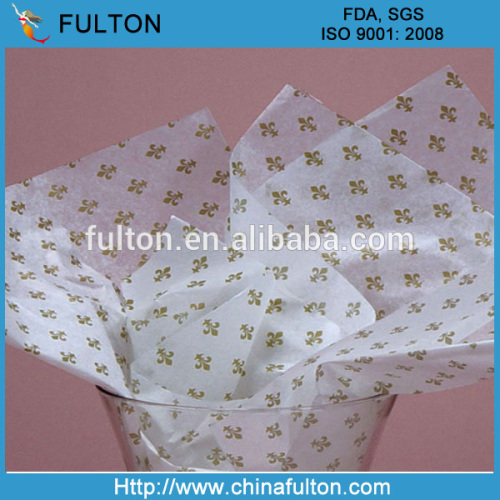 Customized logo wrapping tissue paper for packing/Hangzhou Fulton black tissue paper/cheap tissue paper
