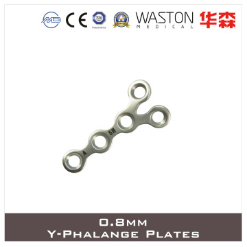 0.8mm Titanium Mini Y- Phalange Plate