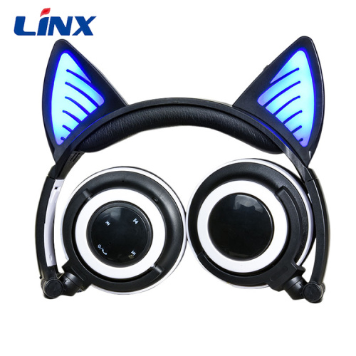 Handsfree On Ear Headphones Stereo Cat Headset