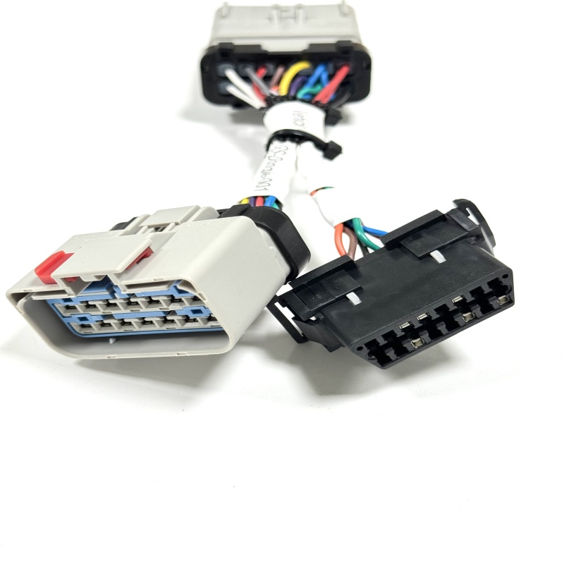 OBDII 16Pin Female Y Splitter Cable to OBD Male with 14Pin Connector, Diagnostic Adapter Harness