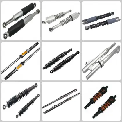 Motorcycle front suspension rear shock absorbers