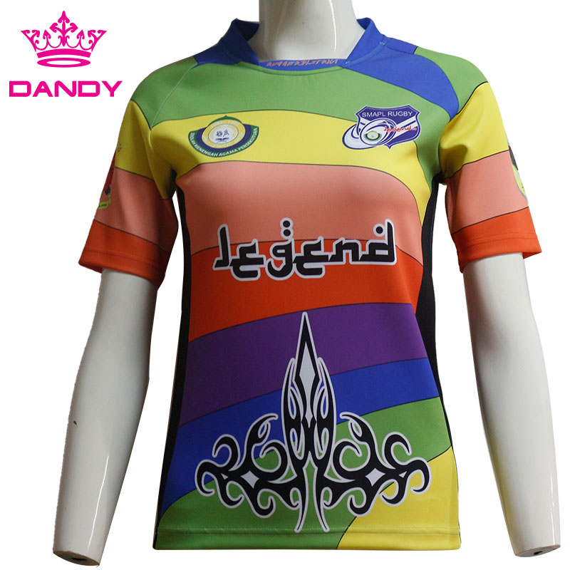 Anyar Breathable lawon Full Sublimation Kaos Rugbi