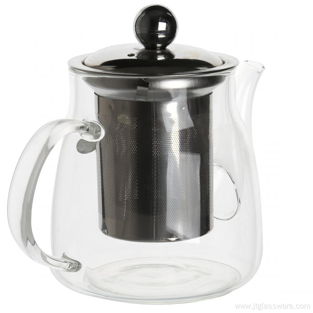 glass filtering tea maker teapot with strainer