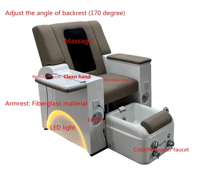 Luxury Human Touch Massage Sofa Chair for Modern Nail Spa Salon