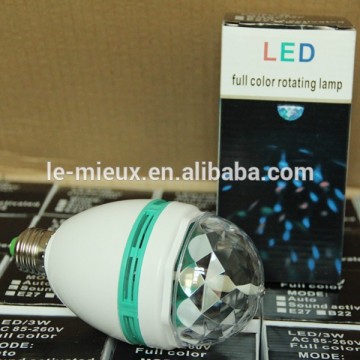 Stock Colorful Light E27 Rotating LED Lamp