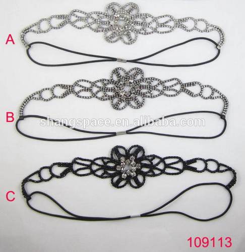 Low price Best Selling feather headband with crystal beads