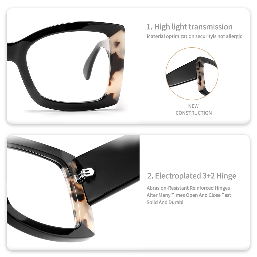 Oversized Acetate Optical Frame For Women