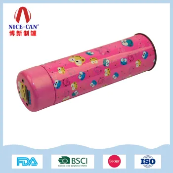 Cylindrical Imprint Lovely Frog Tin For Water Glass