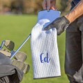 Microfiber waffle weave golf towel with logo