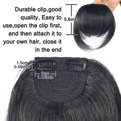 Cheap hair puff piece and fringe hair piece, detachable human hair fringes, clip in human hair bang front fringe hair extension