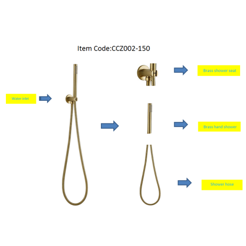 Set doccia oro di alta gamma