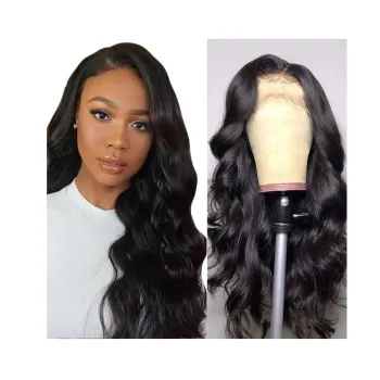 Body Wave Raw Indian Virgin Cuticle Aligned Human Hair HD Lace Front Wig Wholesale Full Lace Frontal Closure Wig For Black Women