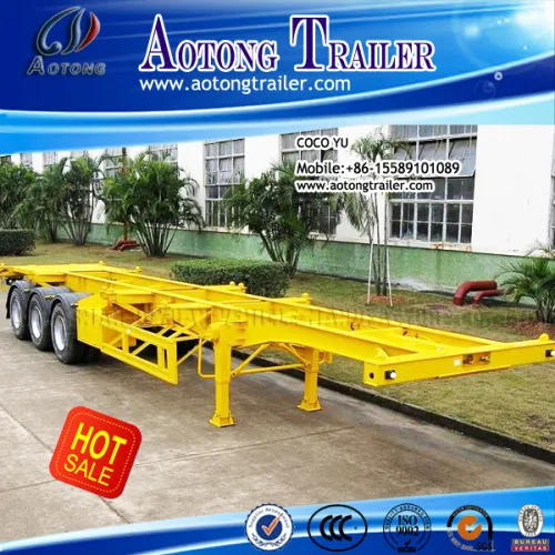 20ft45ft Sliding Chassis Container Trailer With Air Suspension, High
