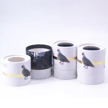 customized cylindrical paper tube box with PVC window