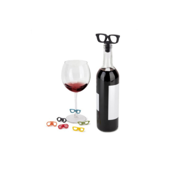 Venta al por mayor 7pcs gafas tope de la botella de vino Tags