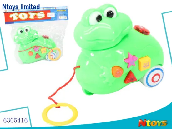 6305416 PULLING BABY CARTOON MUSICAL ANIMAL FROG
