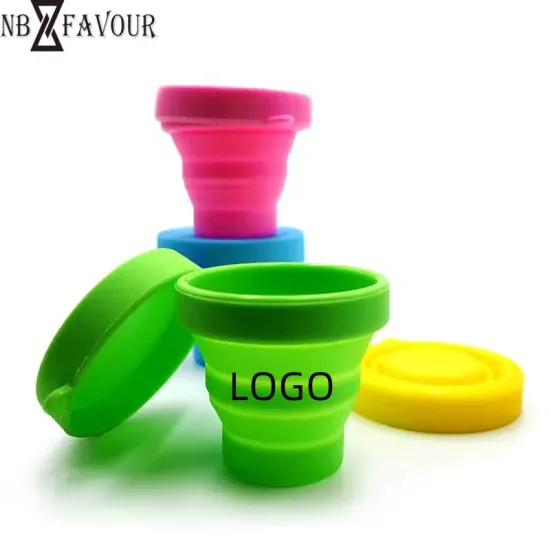 Food Grade -Friendly Ovenproof Silicone Folding Camping Collapsible Travel Cup