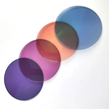CR39 1.56 Photochromic Tinted Optical Eyeglass Lenses: Pink, Purple, Blue, and Orange
