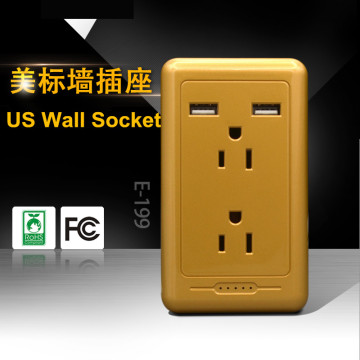 High Quality Best Sell ABS Material Copper Wall Sockets with USB