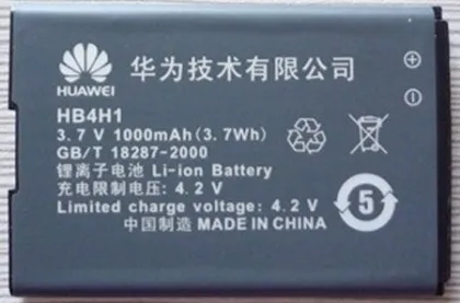 Lithium 3.7v 1000mah Cell Phone Replacement Batteries For Huawei T2211 / Hb4h1
