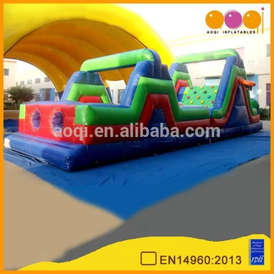 AOQI hot attractive kids obstacle course equipment/interactive inflatables