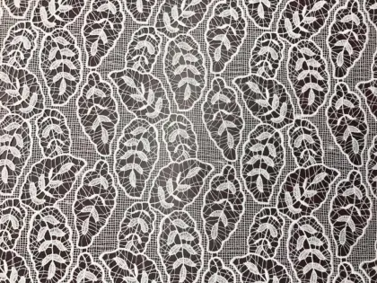 Leaves Chemical Polyester Embroider Fabric