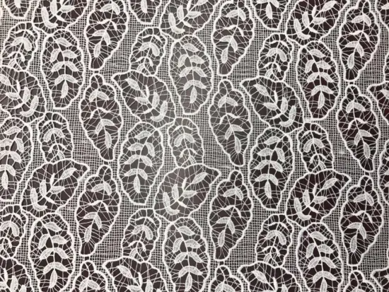 Leaves Chemical Polyester Embroider Fabric