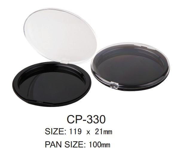 empty round compact case with 100mm pan size