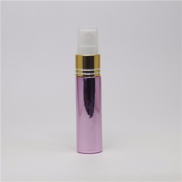 hot sell 10ml electroplating pink pump pressure spray paint glass bottle