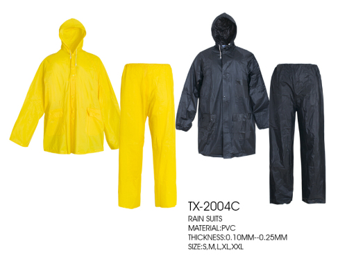 pvc polyester raincoat set