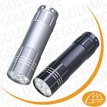 Goldmore 2 9 led mini design flashlight, pocket small flashlight, 9 led aluminum flashlight