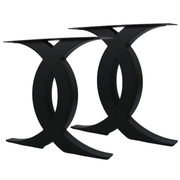 Curva Handcrafted Black Metal Table Legs