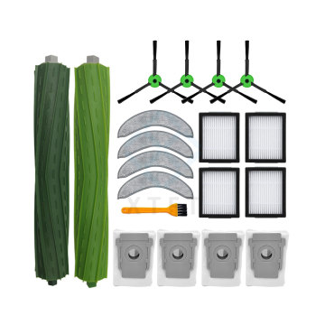 Robot Vacuum Cleaner Accessories: Mop Filter, Side Brush, and Roller Brush for Roomba J7+, J9+ Self-Empty Models