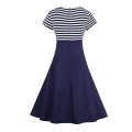 Women's Vintage Pin Up Stripes Sailor Dress