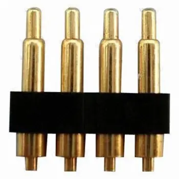 Pogo Pin Connector for Electronics, Made of C3600 Copper Alloy and Gold Plate/Nickel Surface